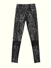 Striped Mesh Crop Pants Butt Lifting Yoga Leggings Women's Activewear