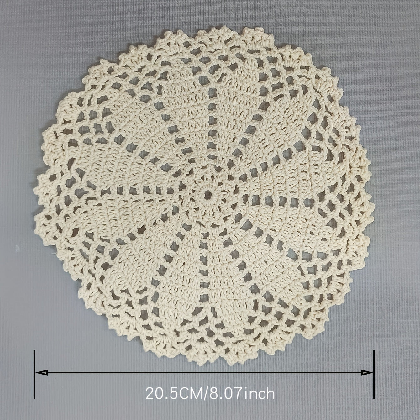 Beige Lace Coaster Doily Vintage Floral Hollow Out Anti-scalding Table Mat