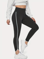 Plus Size Contrast Trim High Rise Leggings