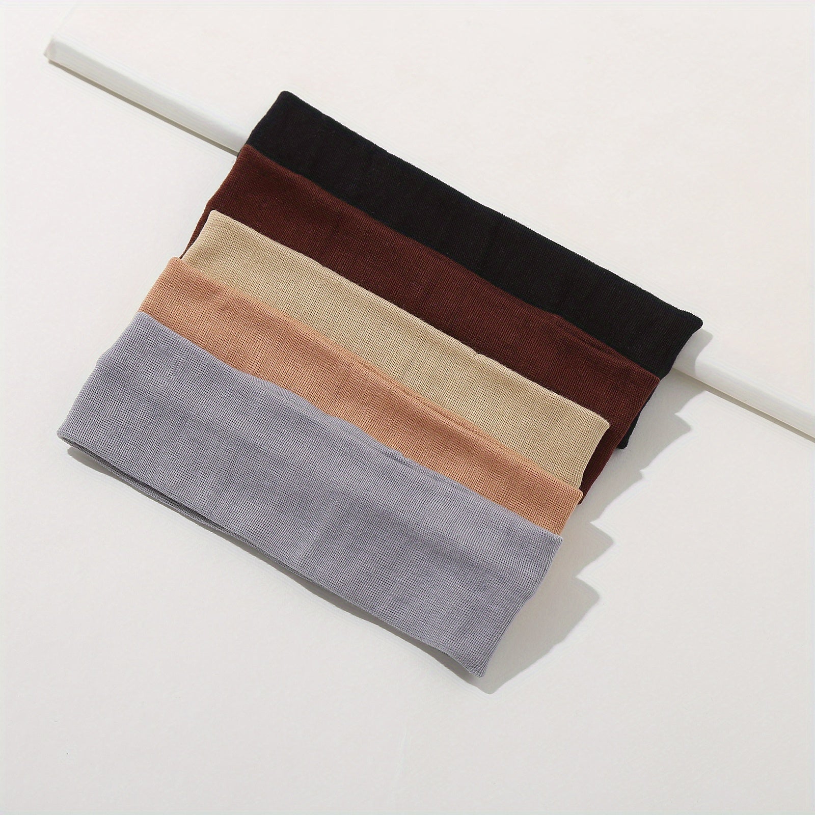 5PCS Casual Headband Sweat Yoga Running Hair Bands Non Slip