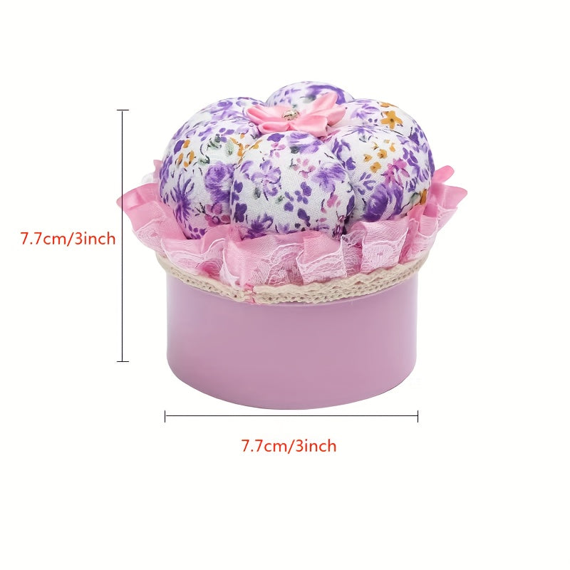Garden Style Needle Plug Storage Box DIY Sewing Tool Pincushion Set