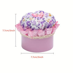 Garden Style Needle Plug Storage Box DIY Sewing Tool Pincushion Set