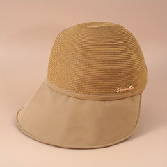 Wide Brim Sun Hat Baseball Cap with Label Patch