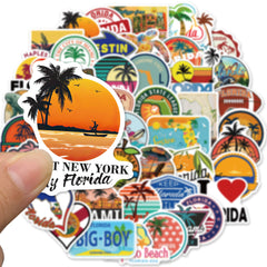 50pcs Florida Waterproof Stickers for DIY Projects