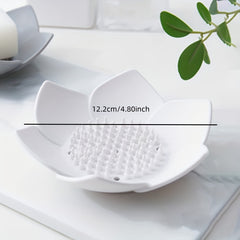 Lotus Flower Soap Dish with Drainage for Bathroom Shower
