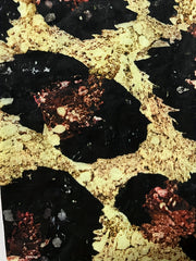 Colorblock Leopard & Sequin Print High Rise Leggings