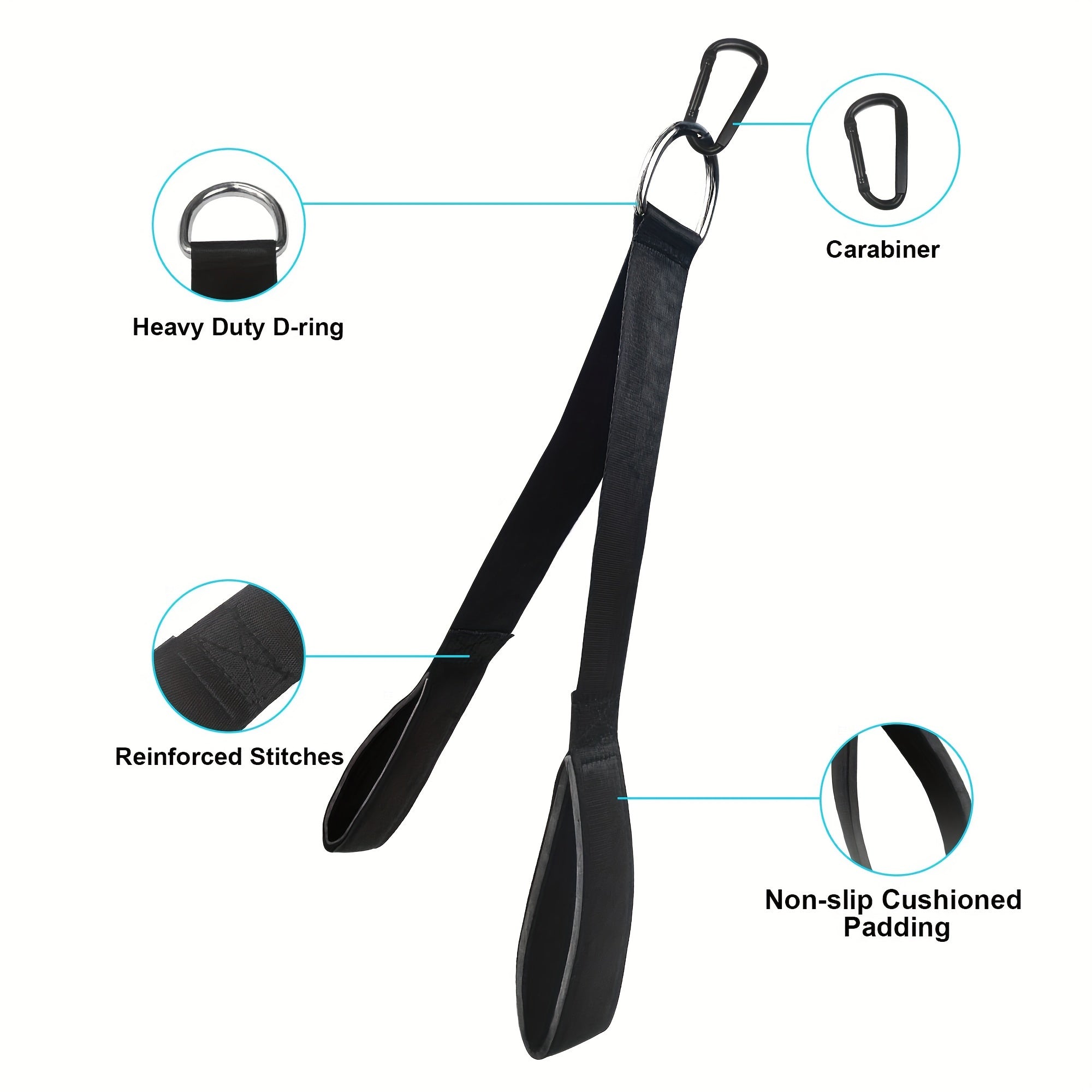 Tricep Training Rope With Cable Attachment Pull Down Rope