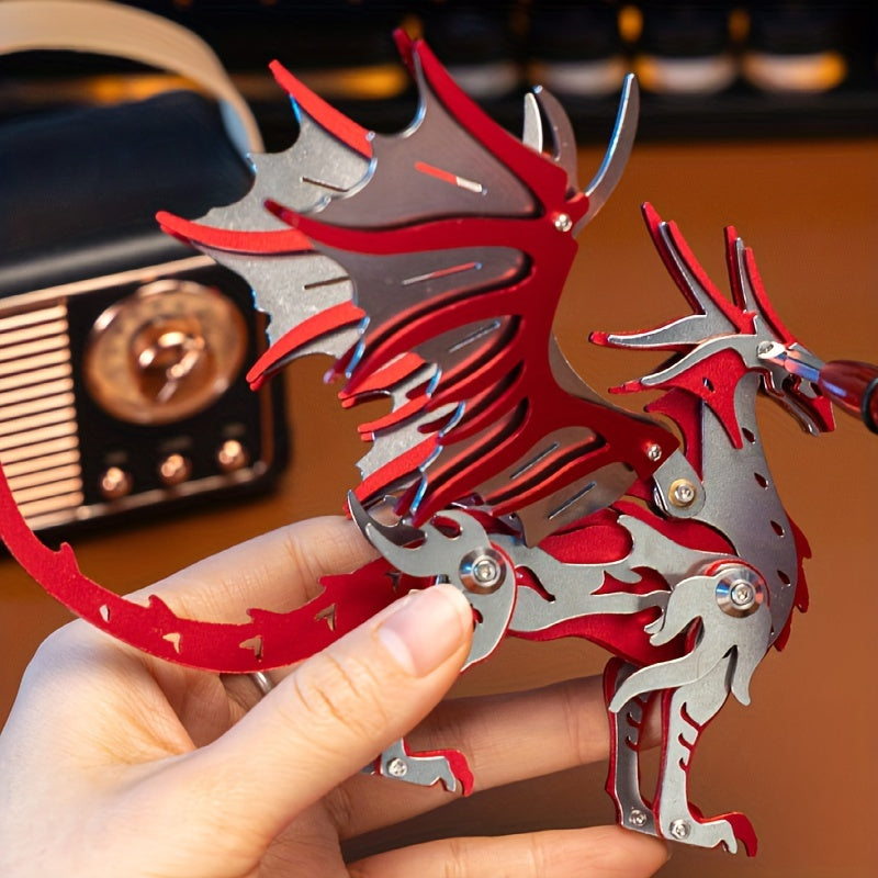 Dragon Model Kit Metal Puzzle Mechanical Dragon Assembly Toy DIY Craft Hobby Kit