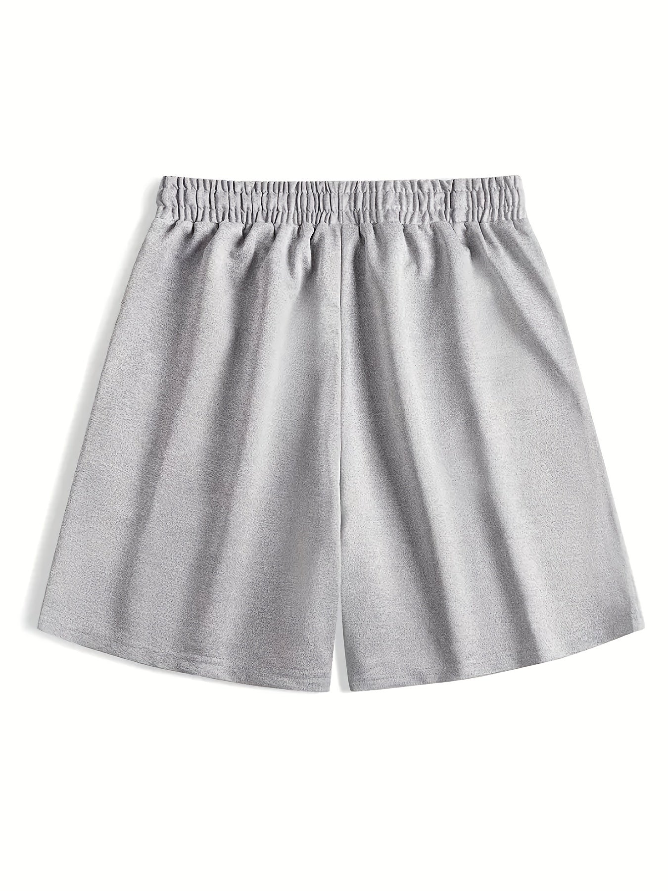 Men's Casual Solid Elastic Waist Drawstring Shorts for Summer