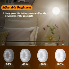 8 LED Rechargeable Motion Sensor Night Light Round Step Lamp