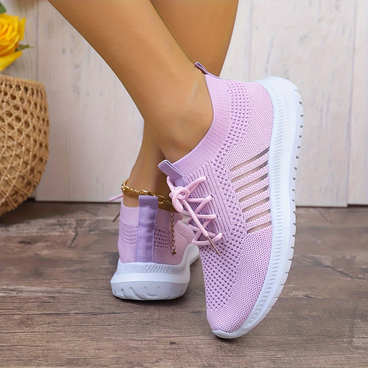 Soft Thick Bottom Mesh Breathable Running Shoes Non Slip