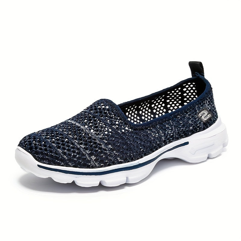 Breathable Slip On Women's Walking Shoes Mesh Non Slip Sneakers