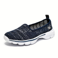 Breathable Slip On Women's Walking Shoes Mesh Non Slip Sneakers