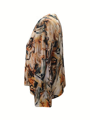 Fluid Print Top & Pants 2 Piece Set