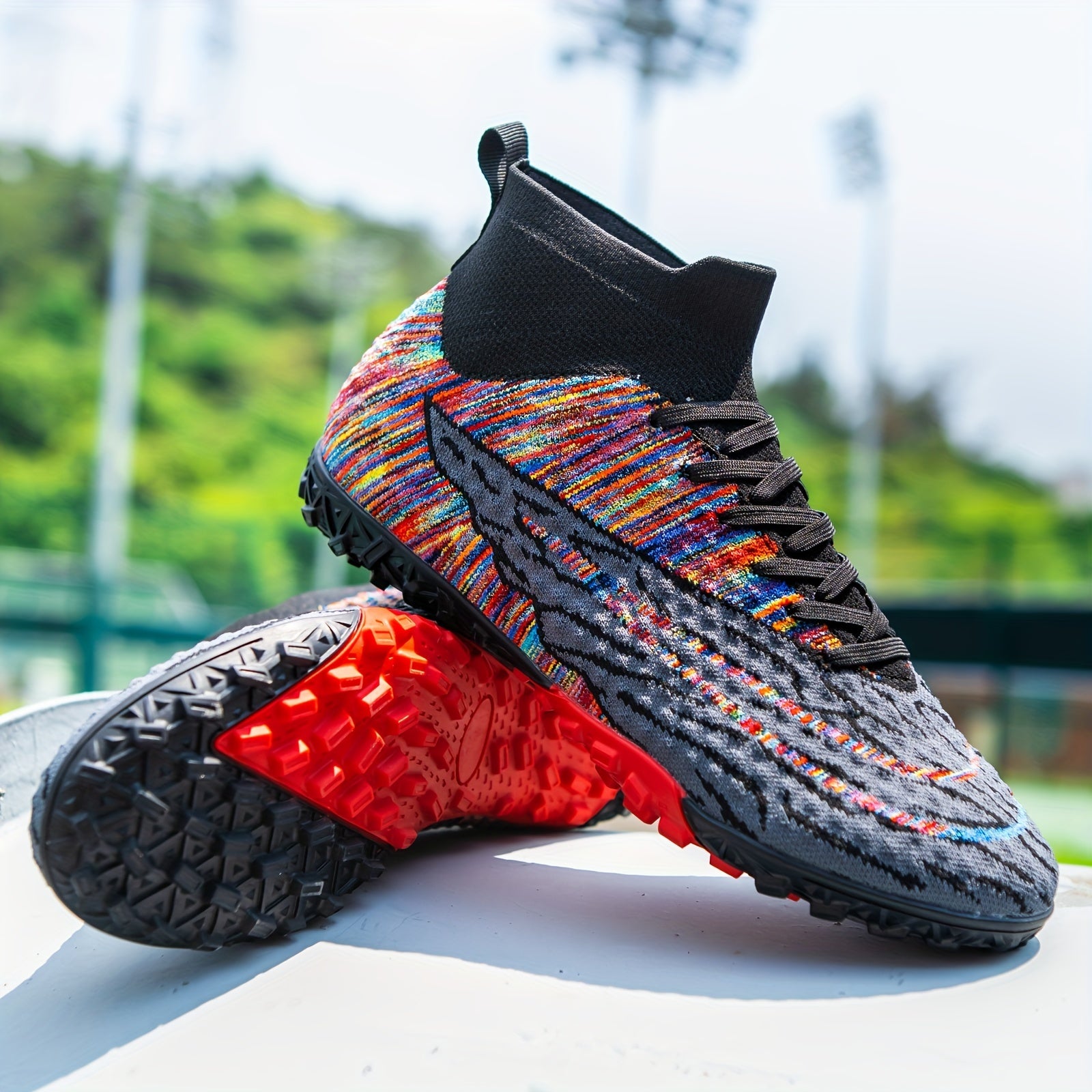 Unisex High Top Turf Soccer Shoes for Kids