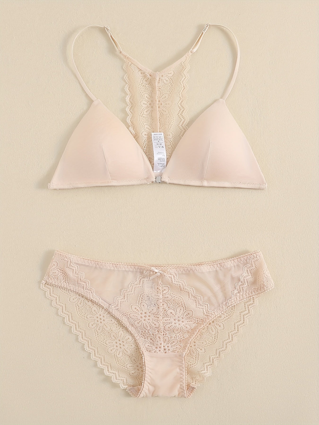 Lace Stitching Bra & Panties Set Women's Lingerie