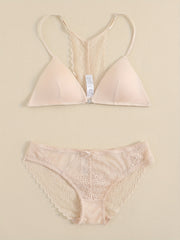 Lace Stitching Bra & Panties Set Women's Lingerie