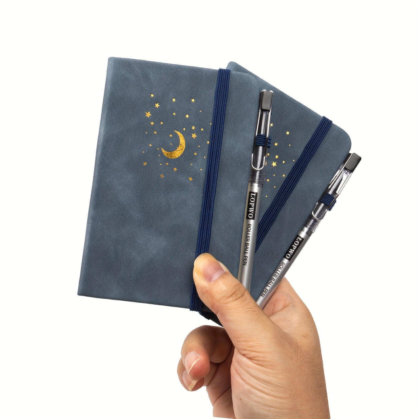 Pocket Notebook Journals 2 Pack 9 X 14 100gsm 156 Pages Moon And Stars