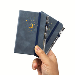 Pocket Notebook Journals 2 Pack 9 X 14 100gsm 156 Pages Moon And Stars