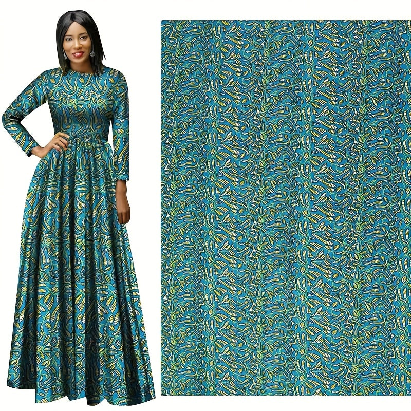 5 49meter Polyester Batik Printed Cloth African Clothing Women's Dress Fabric