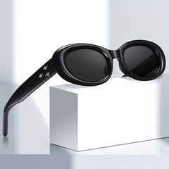 Y2K Oval Sunglasses Star Charm Anti Glare UV400