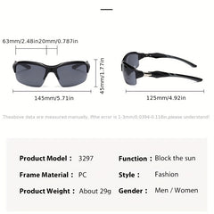 Wrap Around Sports Sunglasses UV400 Protection Eyewear For Men