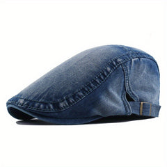 Men's Denim Newsboy Cap Casual Cabbie Beret