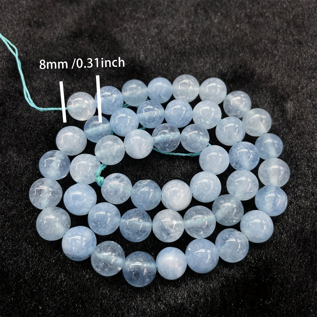 6 8 10MM Natural Aquamarine Beads for Jewelry Making DIY