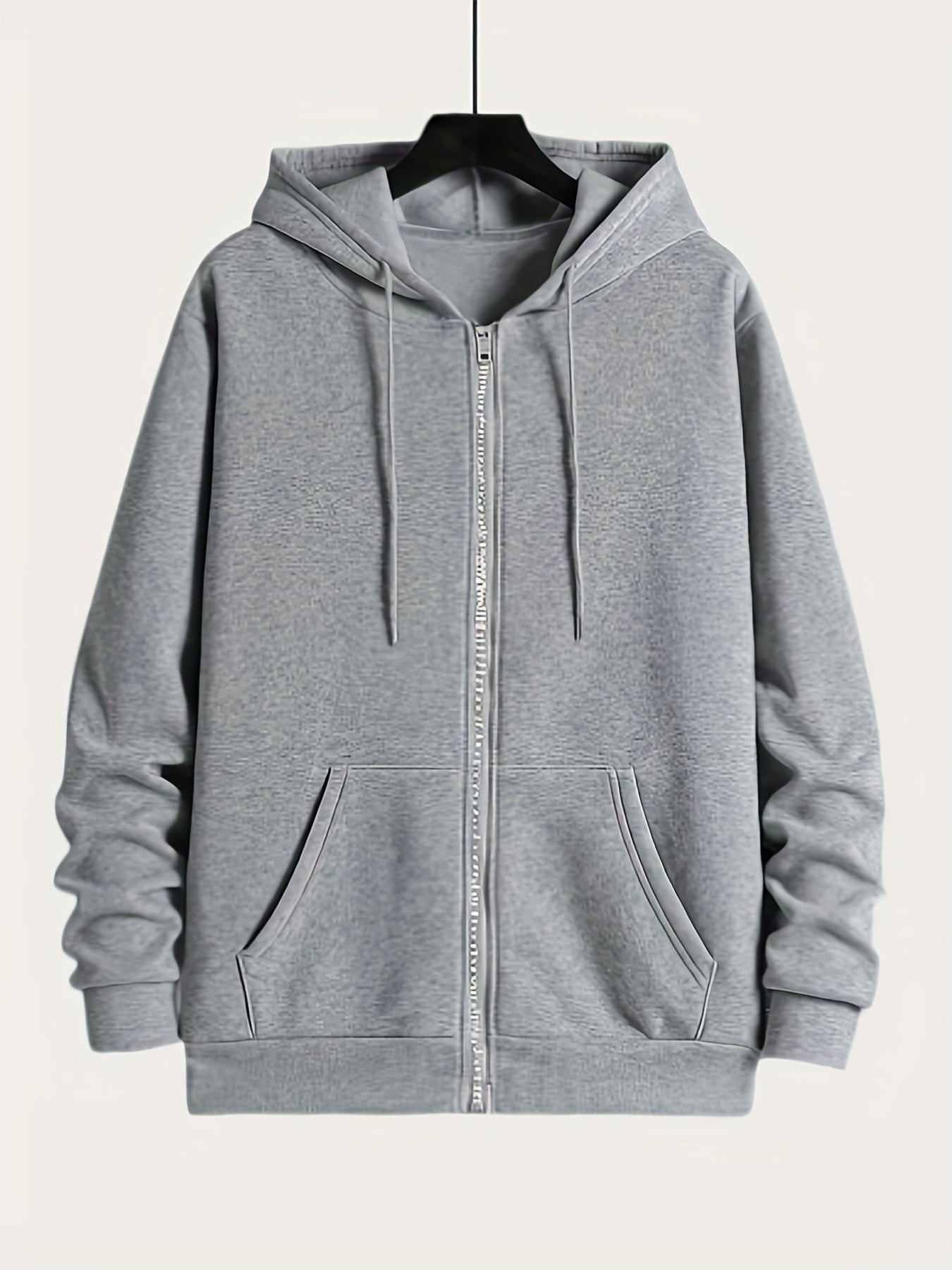 Solid Kangaroo Pocket Hoodie Casual Long Sleeve Hoodies Sweatshirt