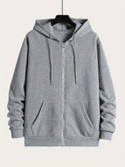 Solid Kangaroo Pocket Hoodie Casual Long Sleeve Hoodies Sweatshirt