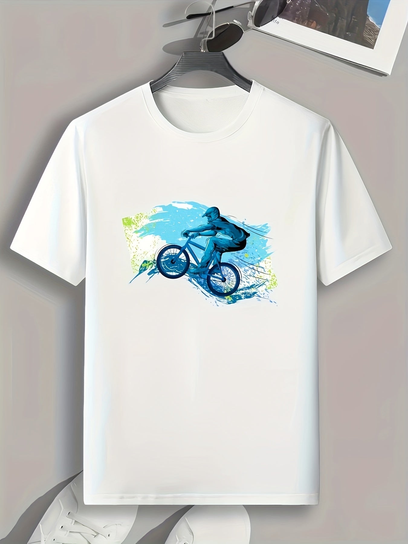 Men's Cyclist Print Sports T-Shirt for Fitness - Gift for Men