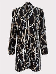Graphic Print Single Breasted Blazer Casual Long Sleeve Blazer