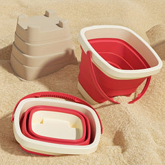 Collapsible Beach Sand Buckets for Kids - Summer Travel Toys