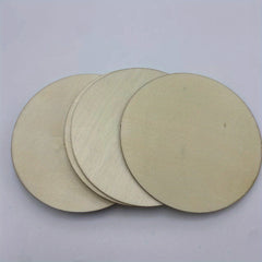 10Pcs Unfinished Wooden Pieces 10x10cm for Handicrafts DIY Coasters Home Decor