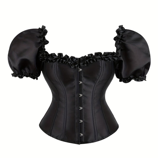 Ruffle Corset Bustier Tummy Control Body Shaper