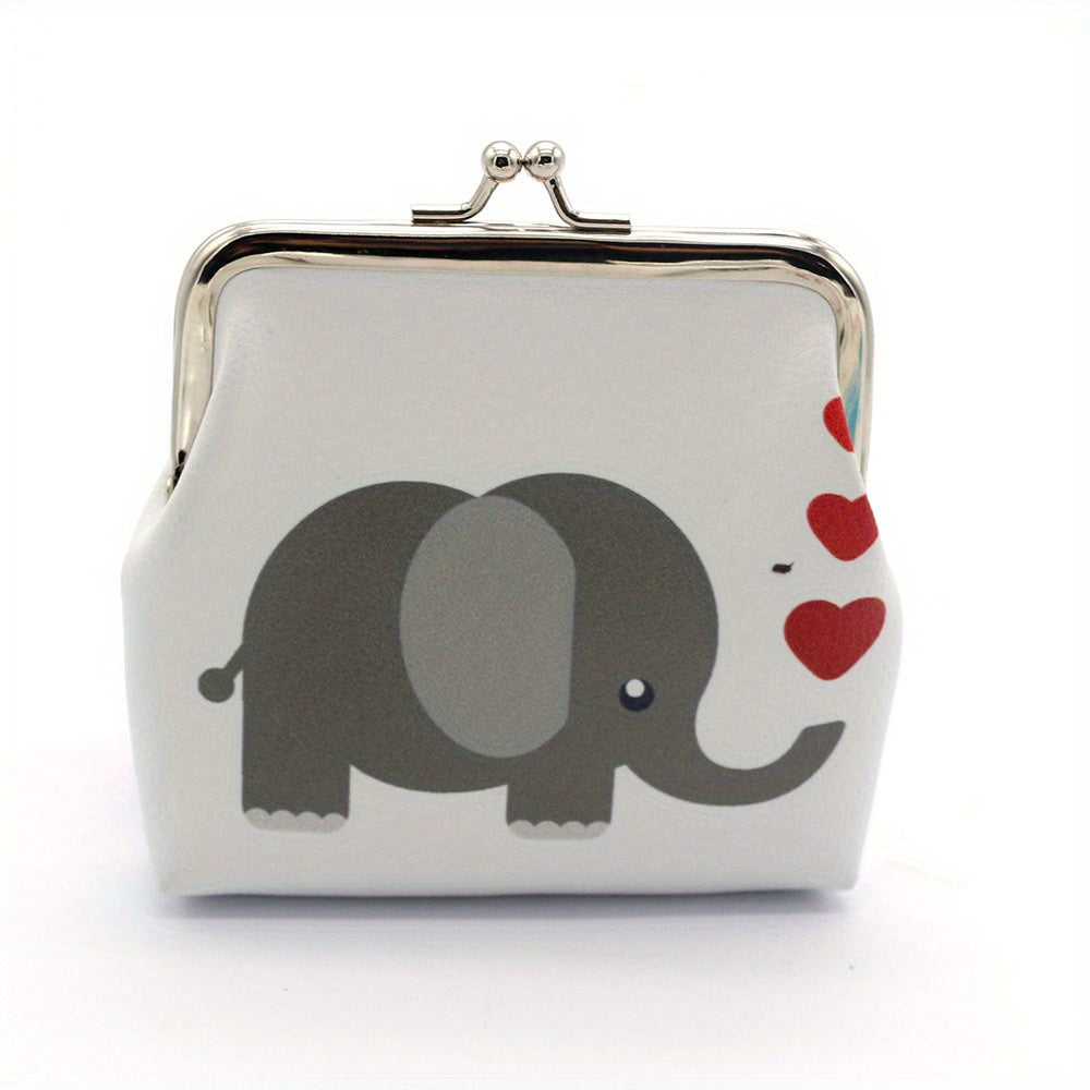 Elephant Pattern Coin Purse Bag Key Bag Hasp Money Bags Wallet Clutch Bag