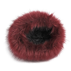 Mongolian Bag Style Suede Velvet Fox Hair Hat Fur Hat