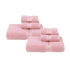 6pcs Solid Bathroom Towels Set Soft Cotton Towels - 6 Colors