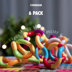 6pcs Multicolor Squeeze Twist Chain Decompression Toys