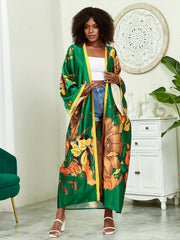 Women's Plus Size Floral Print Kimono Cover Up