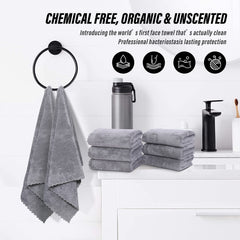 6pcs Colorful Hand Towels Set Microfiber Coral Velvet Face Towels