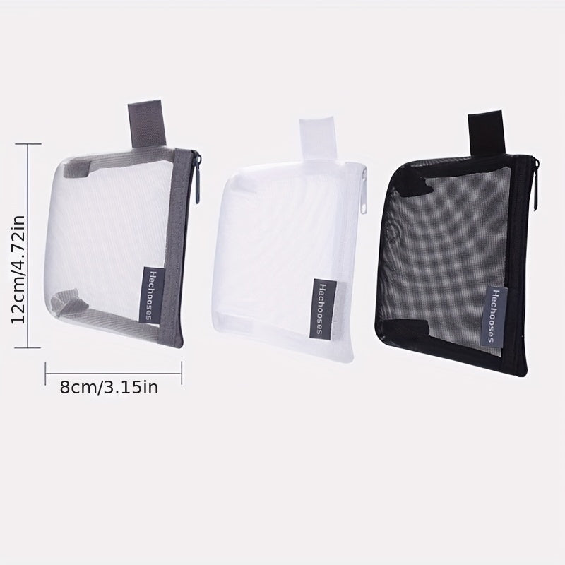 Transparent Nylon Mesh Coin Purse Large Capacity Key Bag Card Coin Bag