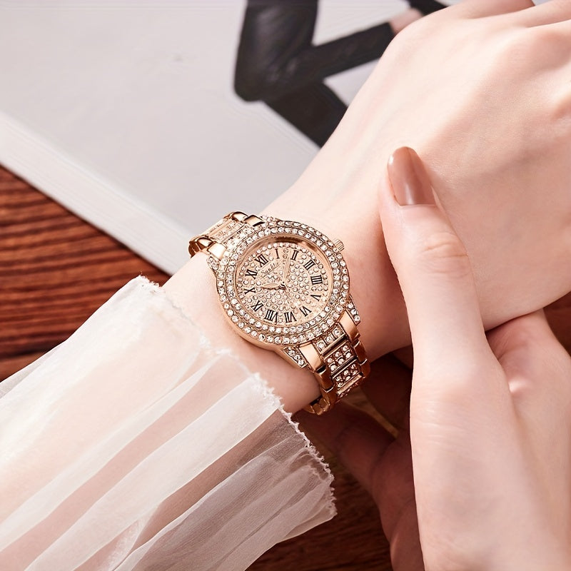 LIGE Girls' Faux Diamond Teen Watch Waterproof