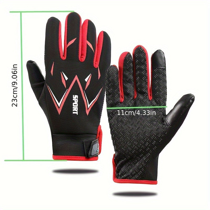 Outdoor Cycling Sports Gloves Touch Screen Full Finger Warm Gloves