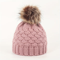 Baby Winter Warm Knitted Wool Beanie Cap Hat Cold-proof Woolen Hat
