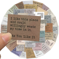 60pcs Retro Celebrity Quotes Waterproof Stickers for Notebook Phone Cup Decor