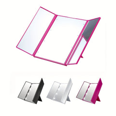 Tri-Folding LED Lighted Makeup Mirror with Stand