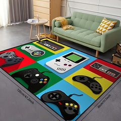 Colorful Games Machine Pattern Floor Mat - Living Room Bedroom Anti-slip Rug