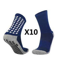 Men's Mid Crew Sport Socks Non Slip Shock Absorption