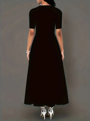 Colorblock Maxi Dress with Pockets